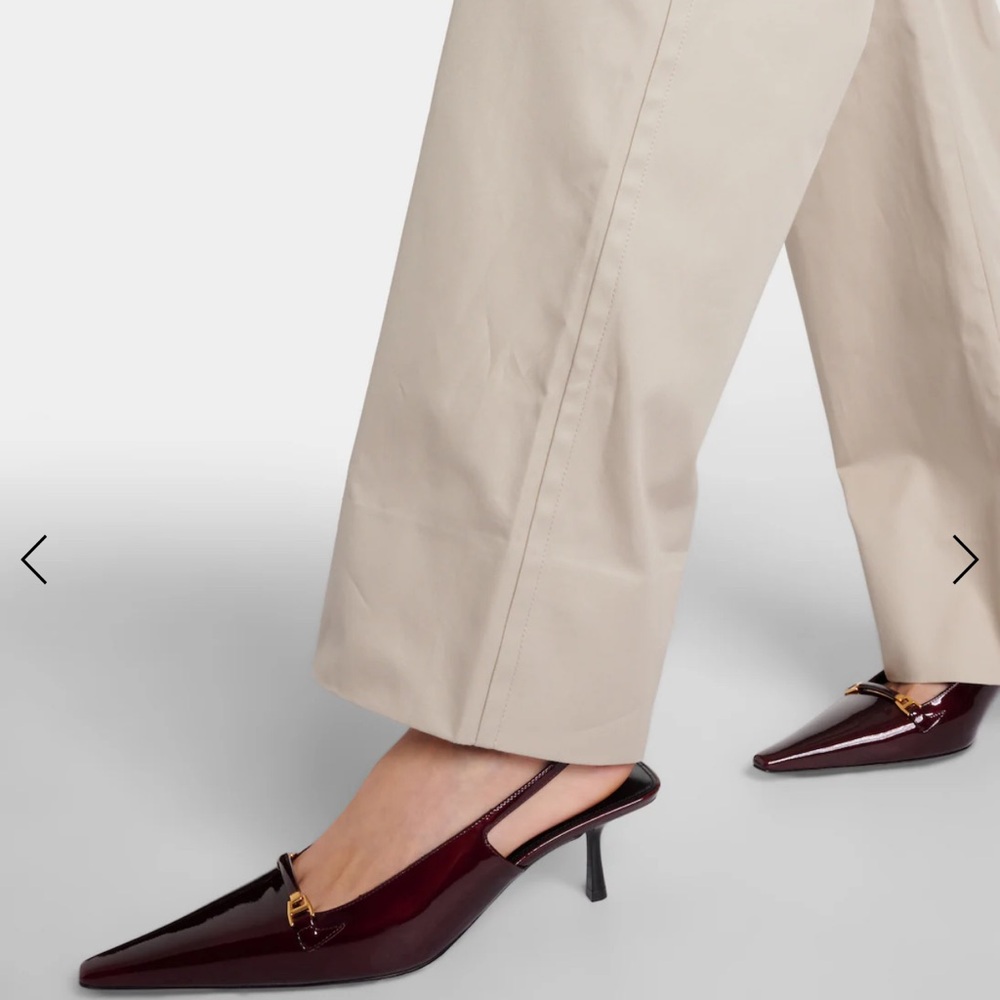 Saint Laurent  carine 55 patent slingback pumps